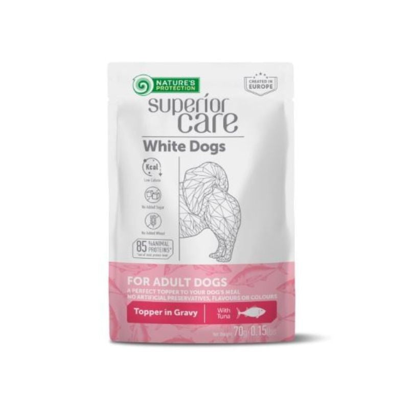 NATURE'S PROTECTION SUPERIOR CARE WHITHE DOG TOPPER TONNO 70G