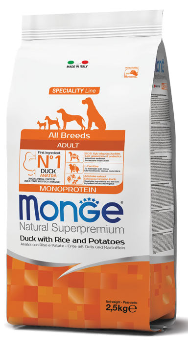 Monge All Breeds Adult Anatra con Riso e Patate 2.5kg