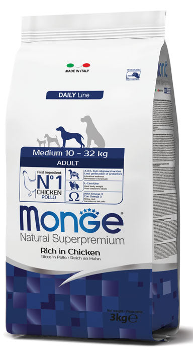 MONGE MEDIUM ADULT POLLO 12 KG