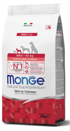 MONGE Mini Puppy e Junior Pollo 3kg