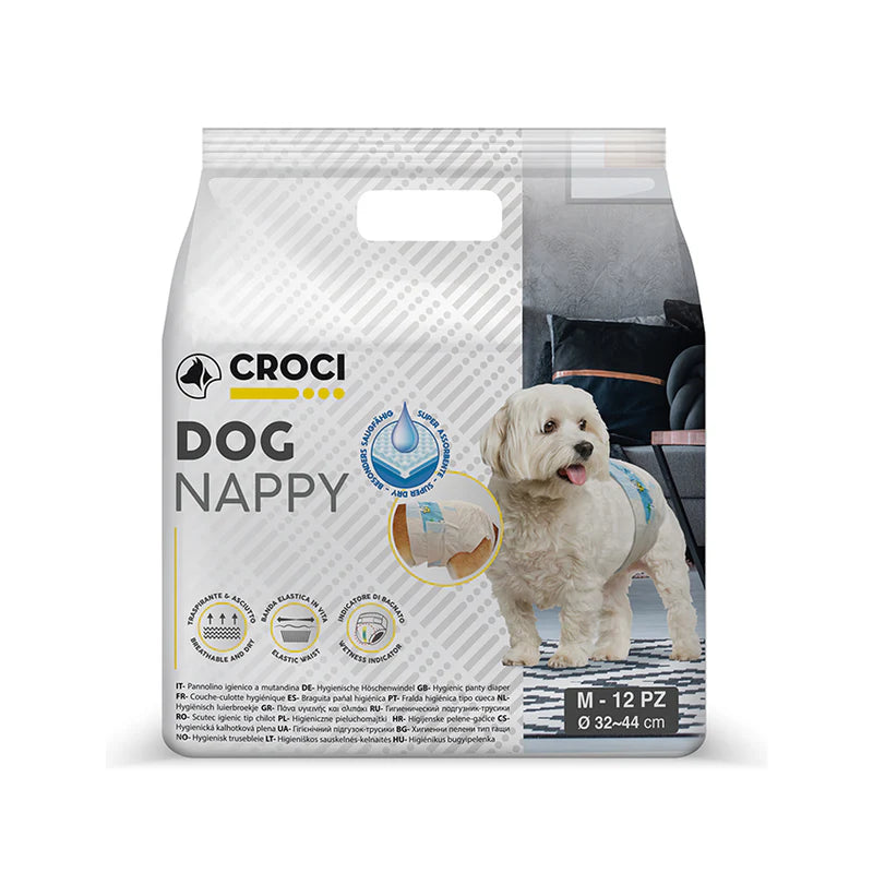 CROCI DOG NAPPY - FASCIA MD 12PZ 32-44CM
