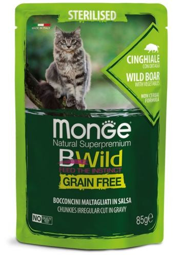 MONGE B-WILD BUSTE GATTO 85G