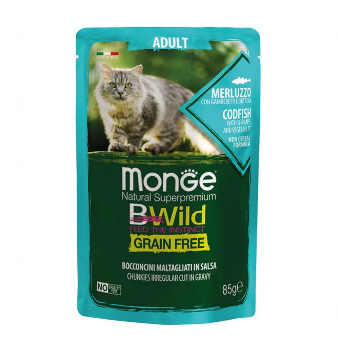 MONGE B-WILD BUSTE GATTO 85G