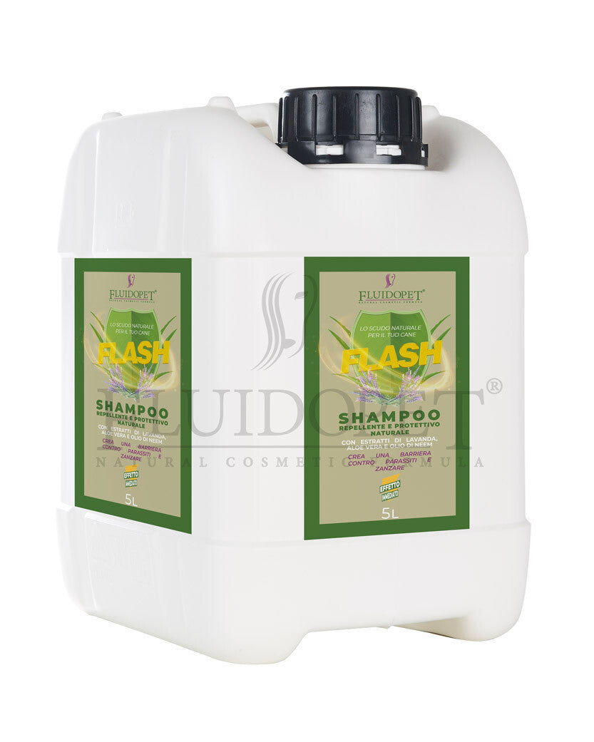 FLUIDOPET FLASH SHAMPOO ANTIPARASSITARIO REPELLENTE E PROTETTIVO PER CANI E GATT