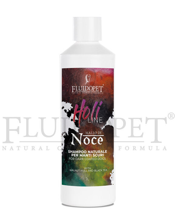 Mallo di Noce Shampoo Naturale per manti scuri  FluidoPet Holi Line