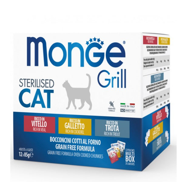 Monge Grill Sterilised Adult Multipack 12x85gr