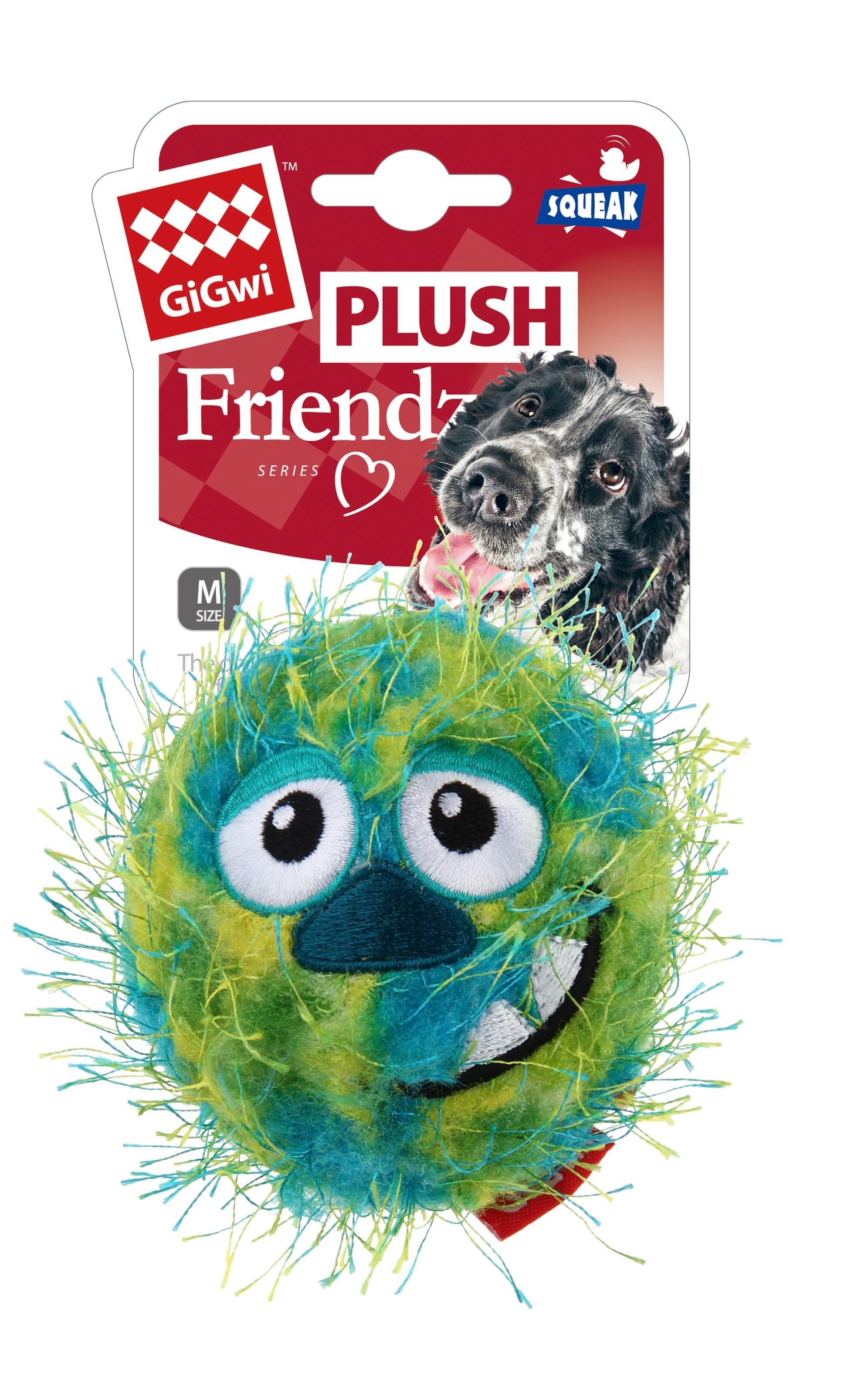 GIGWI MEDIUM BALL PLUSH FRIENDS SQUEAKER