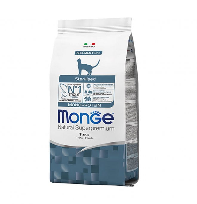 MONGE GATTO STERILIZZATO TROTA 10KG
