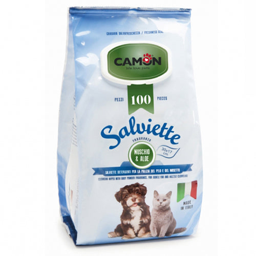 CAMON SALVIETTINE MUSCHIO E ALOE 100PEZZI