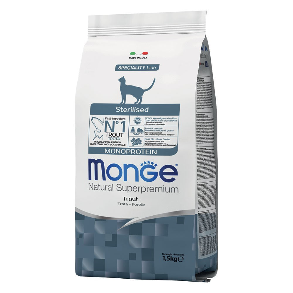 MONGE CAT MONOPROTEICO TROTA 1,5KG