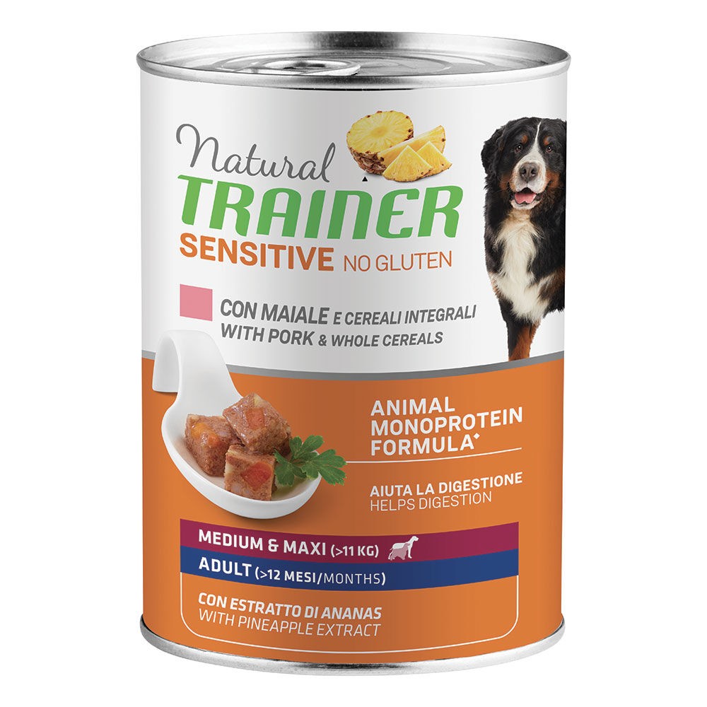 NATURAL TRAINER ADULT SENSITIVE MAIALE 400GR