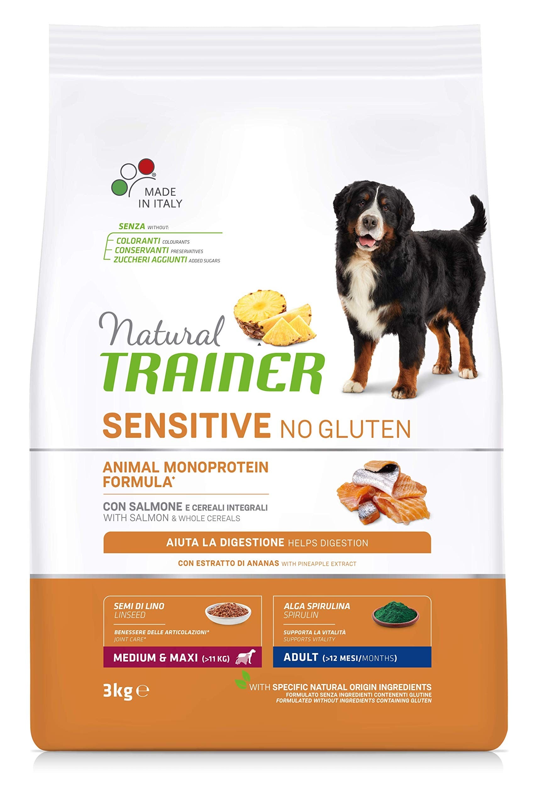 Natural Trainer No Gluten Salmone 3kg