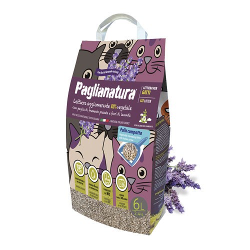Paglianatura Lettier per Gatti agglomerante Lavanda 6lt