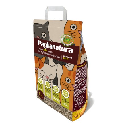 Paglianatura Lettier per Gatti agglomerante Naturale 6lt