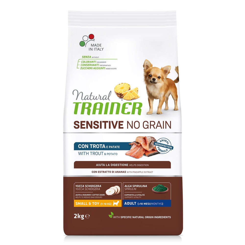 Natural Trainer Sensitive trota No Grain Small & Toy Adult