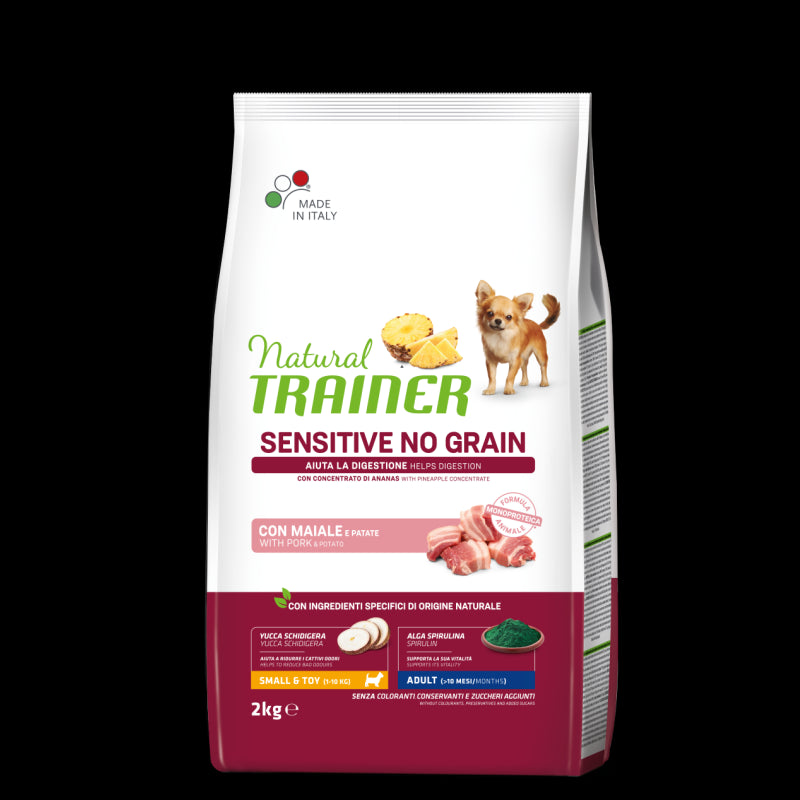 Natural Trainer Sensitive Maiale No Grain Small Adult