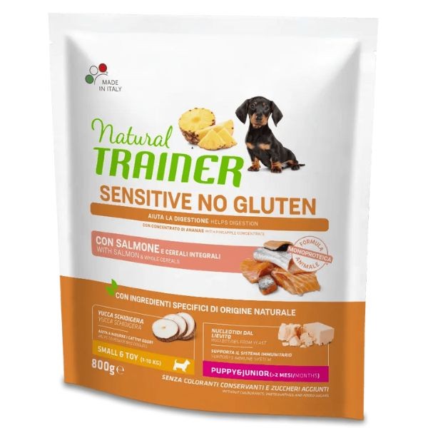 Natural Trainer Puppy Small Salmone 800gr