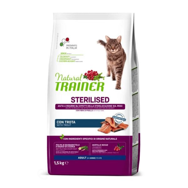 Natural Trainer GATTO STERILIZZATO TROTA 1,5KG