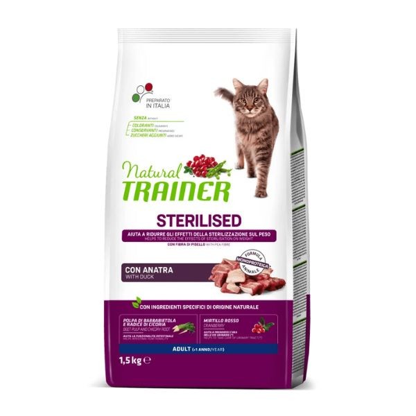 Natural Trainer GATTO STERILIZZATO ANATRA 1,5KG