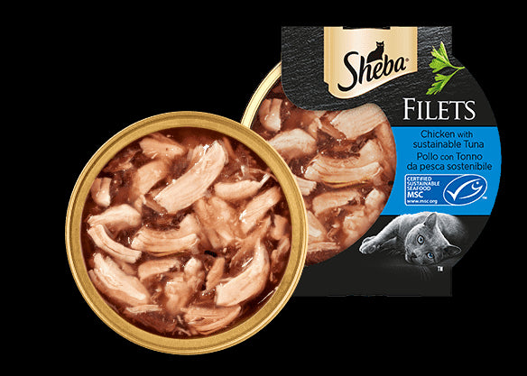 SHEBA Filets Pollo e Tonno 16x60gr