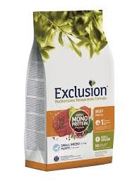 EXCLUSION PUPPY SMALL MANZO 500GR