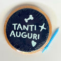 Torta di compleanno Blu Large 'Tanti auguri'