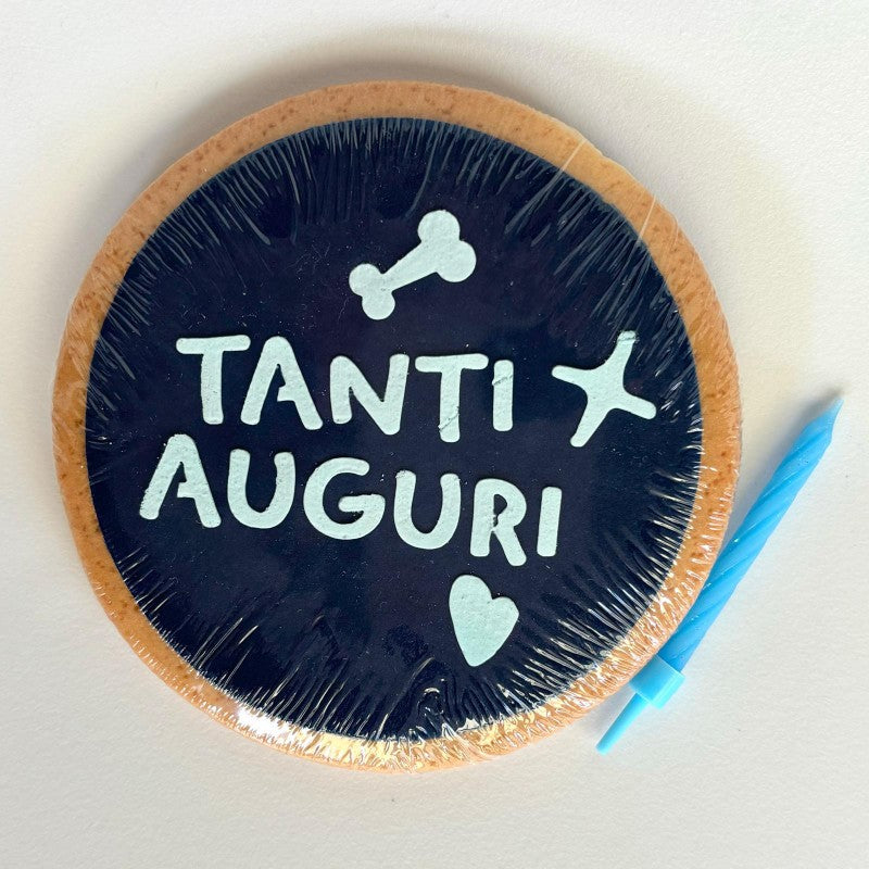 Torta di compleanno Blu Large 'Tanti auguri'