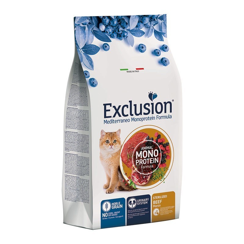 EXCLUSION GATTO STERILIZZATO MANZO 1.5KG