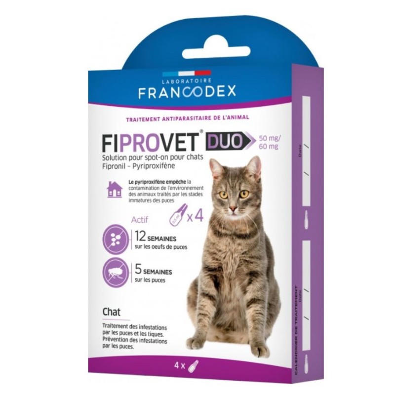 FIPROVET DUO 4 fialette GATTO
