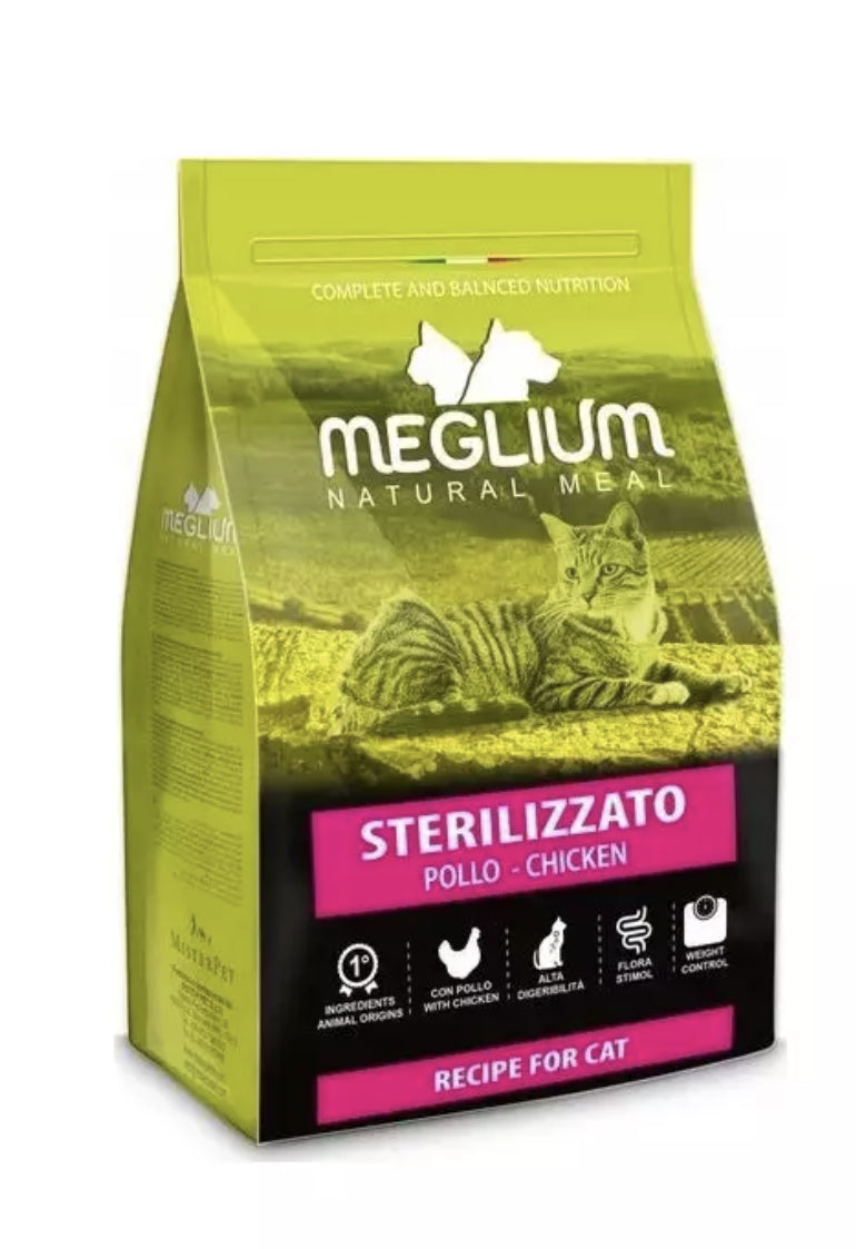 MEGLIUM GATTO STERILIZZATO POLLO