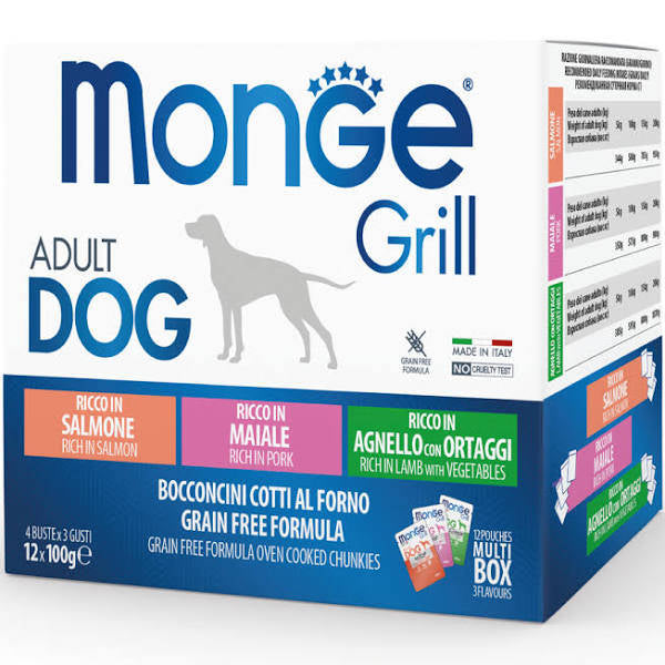 MONGE GRILL MIX CANE 12 buste x 100gr