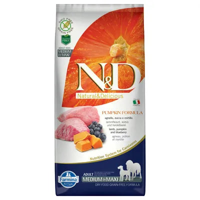 FARMINA N&D OCEAN PUMPKIN ADULT AGNELLO ZUCCA E MIRTILLI 12KG