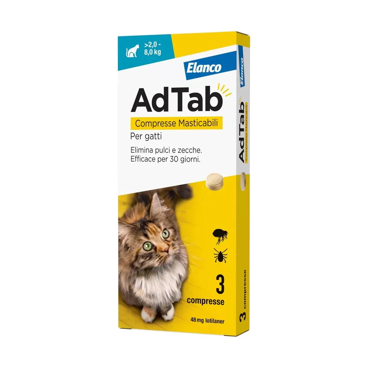 AD TAB GATTO 2-8KG 3 COMPRESSE