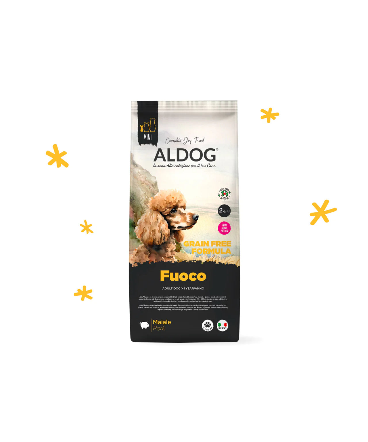 ALDOGGRAIN FREE FUOCO MINI (MAIALE) 2KG