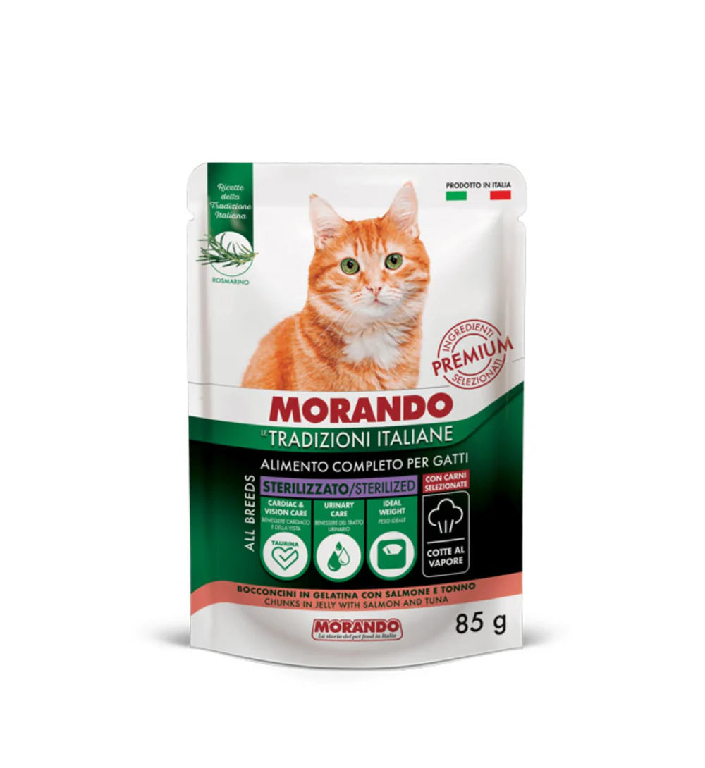 LE TRADIZIONI ITALIANE BOCCONCINI BUSTE GATTO STERILIZZATO 85GR  - MORANDO