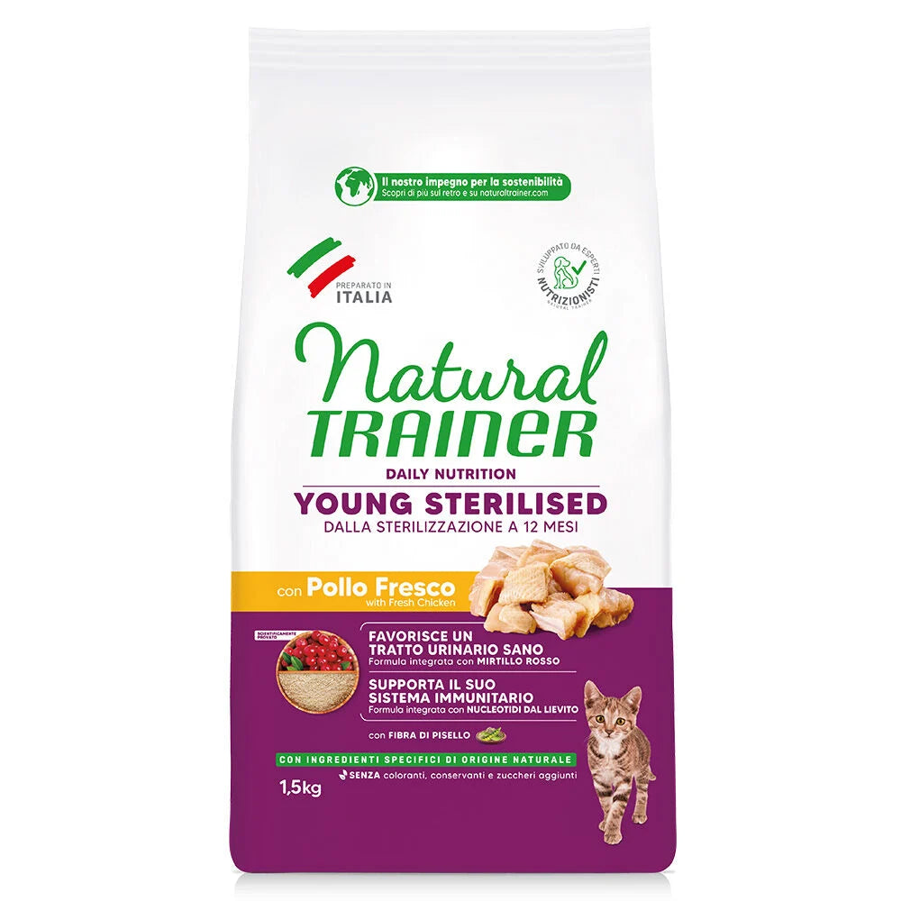 NATURAL TRAINER KITTEN & YOUNG STERILIZZATO 1,5KG